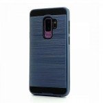 Wholesale Slim Brushed Armor Hybrid Case for Galaxy S9 (Navy Blue)